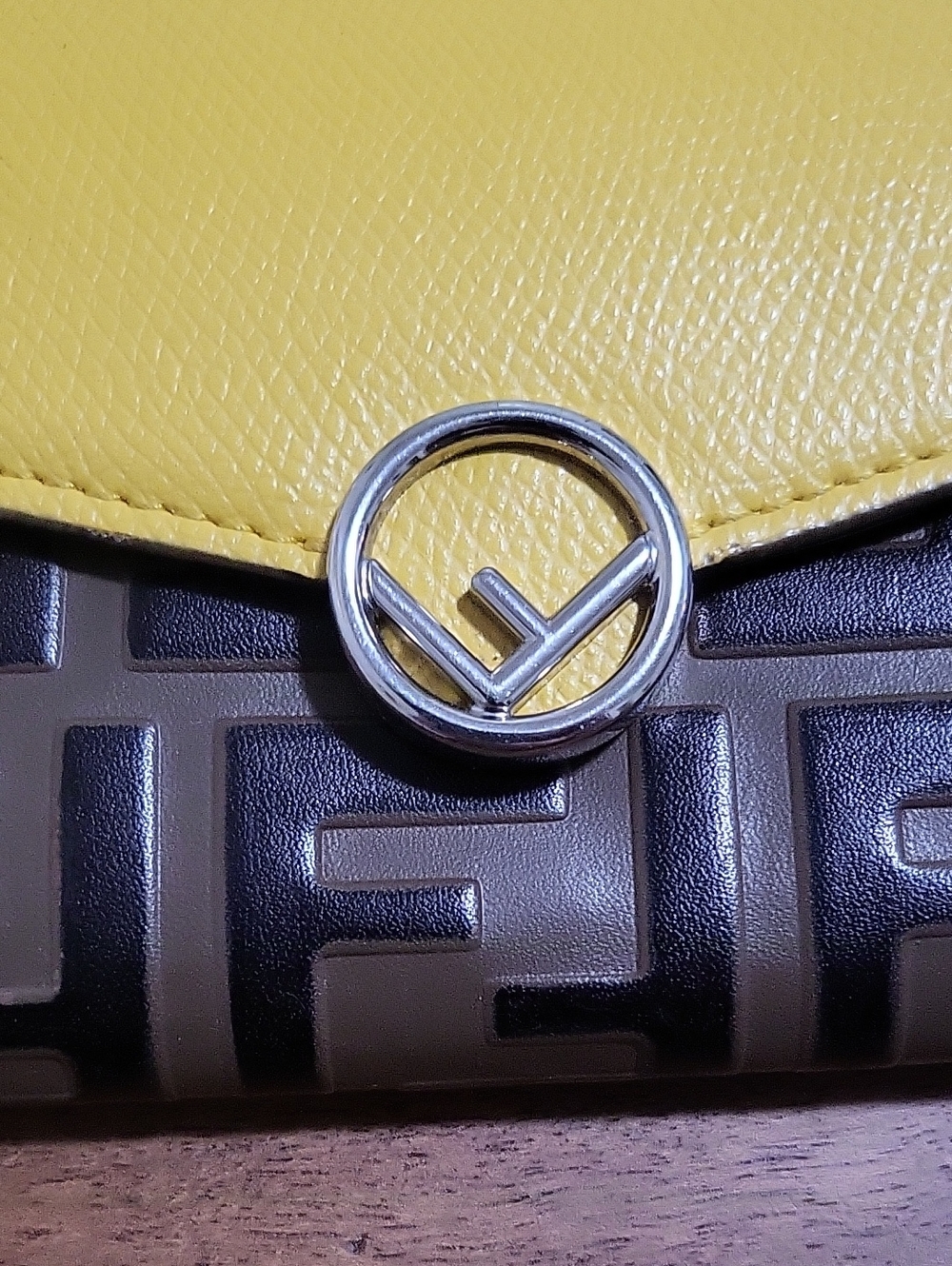 Fendi Zucca Print Yellow and Brown Women's Wallet and Dust Bag - Picture 3 of 17